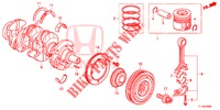 KURBELWELLE/KOLBEN (DIESEL) für Honda ACCORD DIESEL 2.2 ELEGANCE 4 Türen 5 gang automatikgetriebe 2014
