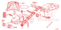 EMBLEME/WARNETIKETTEN  für Honda ACCORD DIESEL 2.2 ELEGANCE PACK 4 Türen 6 gang-Schaltgetriebe 2014