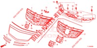 GRILL, VORNE/ZIERLEISTE  für Honda ACCORD DIESEL 2.2 ELEGANCE PACK 4 Türen 6 gang-Schaltgetriebe 2014