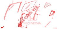 HINTERE TUERFENSTERSCHEIBE/TUERREGLER  für Honda ACCORD DIESEL 2.2 EXECUTIVE 4 Türen 6 gang-Schaltgetriebe 2014
