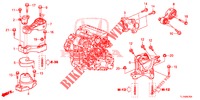 MOTORBEFESTIGUNGEN (DIESEL) (MT) für Honda ACCORD DIESEL 2.2 EXECUTIVE 4 Türen 6 gang-Schaltgetriebe 2014