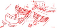 GRILL, VORNE/ZIERLEISTE  für Honda ACCORD DIESEL 2.2 LUXURY 4 Türen 5 gang automatikgetriebe 2014