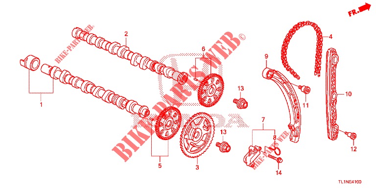 NOCKENWELLE/NOCKENWELLENKETTE (DIESEL) für Honda ACCORD DIESEL 2.2 LUXURY 4 Türen 5 gang automatikgetriebe 2014