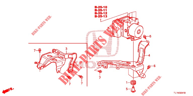 VSA MODULATOR(RH)('00 )  für Honda ACCORD DIESEL 2.2 LUXURY 4 Türen 5 gang automatikgetriebe 2014