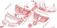 GRILL, VORNE/ZIERLEISTE  für Honda ACCORD DIESEL 2.2 EXECUTIVE H 4 Türen 6 gang-Schaltgetriebe 2014
