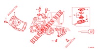 SCHLIESSZYLINDER KOMPONENTEN  für Honda ACCORD DIESEL 2.2 EXECUTIVE H 4 Türen 6 gang-Schaltgetriebe 2014