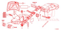 EMBLEME/WARNETIKETTEN  für Honda ACCORD DIESEL 2.2 S 4 Türen 6 gang-Schaltgetriebe 2014