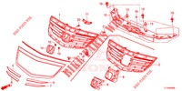 GRILL, VORNE/ZIERLEISTE  für Honda ACCORD DIESEL 2.2 S 4 Türen 6 gang-Schaltgetriebe 2014