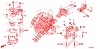 MOTORBEFESTIGUNGEN (DIESEL) (MT) für Honda ACCORD DIESEL 2.2 S 4 Türen 6 gang-Schaltgetriebe 2014