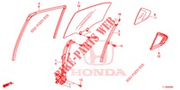 HINTERE TUERFENSTERSCHEIBE/TUERREGLER  für Honda ACCORD DIESEL 2.2 S 4 Türen 5 gang automatikgetriebe 2014
