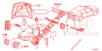EMBLEME/WARNETIKETTEN  für Honda ACCORD DIESEL 2.2 SH 4 Türen 6 gang-Schaltgetriebe 2014