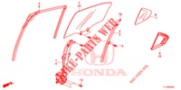 HINTERE TUERFENSTERSCHEIBE/TUERREGLER  für Honda ACCORD DIESEL 2.2 SH 4 Türen 6 gang-Schaltgetriebe 2014