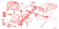 EMBLEME/WARNETIKETTEN  für Honda ACCORD 2.4 EXCLUSIVE 4 Türen 6 gang-Schaltgetriebe 2014