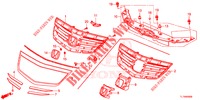 GRILL, VORNE/ZIERLEISTE  für Honda ACCORD 2.4 EXCLUSIVE 4 Türen 6 gang-Schaltgetriebe 2014
