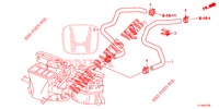 WASSERSCHLAUCH/HEIZUNGSSCHACHT (2.4L) (LH) für Honda ACCORD 2.4 EXCLUSIVE 4 Türen 6 gang-Schaltgetriebe 2014