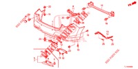 HINTERER STOSSFAENGER  für Honda ACCORD 2.4 S 4 Türen 6 gang-Schaltgetriebe 2014