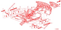 BODENMATTE/ISOLATOR  für Honda ACCORD 2.4 S 4 Türen 5 gang automatikgetriebe 2014