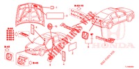 EMBLEME/WARNETIKETTEN  für Honda ACCORD 2.0 ELEGANCE 4 Türen 5 gang automatikgetriebe 2015