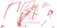 HINTERE TUERFENSTERSCHEIBE/TUERREGLER  für Honda ACCORD 2.0 ELEGANCE 4 Türen 5 gang automatikgetriebe 2015