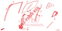 HINTERE TUERFENSTERSCHEIBE/TUERREGLER  für Honda ACCORD 2.0 ELEGANCE PACK 4 Türen 6 gang-Schaltgetriebe 2015