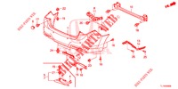 HINTERER STOSSFAENGER  für Honda ACCORD 2.0 ELEGANCE PACK 4 Türen 6 gang-Schaltgetriebe 2015