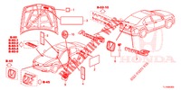 EMBLEME/WARNETIKETTEN  für Honda ACCORD 2.0 ELEGANCE PACK 4 Türen 5 gang automatikgetriebe 2015