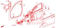 TUERTAFELN, VORNE(2D)  für Honda ACCORD DIESEL 2.2 ELEGANCE 4 Türen 6 gang-Schaltgetriebe 2015