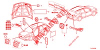 EMBLEME/WARNETIKETTEN  für Honda ACCORD TOURER DIESEL 2.2 COMFORT 5 Türen 6 gang-Schaltgetriebe 2013