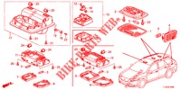 INNENLEUCHTE (1) für Honda ACCORD TOURER DIESEL 2.2 COMFORT 5 Türen 6 gang-Schaltgetriebe 2013