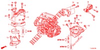 MOTORBEFESTIGUNGEN (DIESEL) (AT) für Honda ACCORD TOURER DIESEL 2.2 COMFORT 5 Türen 5 gang automatikgetriebe 2013