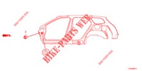 GUMMITUELLE (LATERAL) für Honda ACCORD TOURER DIESEL 2.2 S 5 Türen 5 gang automatikgetriebe 2013