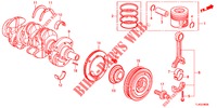 KURBELWELLE/KOLBEN (DIESEL) für Honda ACCORD TOURER DIESEL 2.2 S 5 Türen 5 gang automatikgetriebe 2013