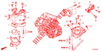 MOTORBEFESTIGUNGEN (DIESEL) (AT) für Honda ACCORD TOURER DIESEL 2.2 S 5 Türen 5 gang automatikgetriebe 2013