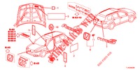 EMBLEME/WARNETIKETTEN  für Honda ACCORD TOURER DIESEL 2.2 SH 5 Türen 6 gang-Schaltgetriebe 2013