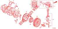 KURBELWELLE/KOLBEN (DIESEL) für Honda ACCORD TOURER DIESEL 2.2 SH 5 Türen 6 gang-Schaltgetriebe 2013
