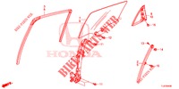 HINTERE TUERFENSTERSCHEIBE/TUERREGLER  für Honda ACCORD TOURER DIESEL 2.2 COMFORT 5 Türen 6 gang-Schaltgetriebe 2014