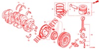 KURBELWELLE/KOLBEN (DIESEL) für Honda ACCORD TOURER DIESEL 2.2 COMFORT 5 Türen 6 gang-Schaltgetriebe 2014