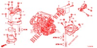 MOTORBEFESTIGUNGEN (DIESEL) (AT) für Honda ACCORD TOURER DIESEL 2.2 COMFORT 5 Türen 5 gang automatikgetriebe 2014