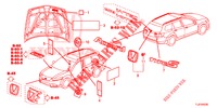 EMBLEME/WARNETIKETTEN  für Honda ACCORD TOURER DIESEL 2.2 ELEGANCE 5 Türen 6 gang-Schaltgetriebe 2014