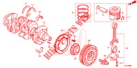 KURBELWELLE/KOLBEN (DIESEL) für Honda ACCORD TOURER DIESEL 2.2 ELEGANCE 5 Türen 6 gang-Schaltgetriebe 2014