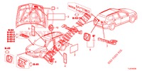 EMBLEME/WARNETIKETTEN  für Honda ACCORD TOURER DIESEL 2.2 ELEGANCE 5 Türen 5 gang automatikgetriebe 2014