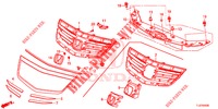 GRILL, VORNE/ZIERLEISTE  für Honda ACCORD TOURER DIESEL 2.2 ELEGANCE PACK 5 Türen 6 gang-Schaltgetriebe 2014