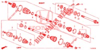 ANTRIEBSWELLE, VORNE/HALBWELLE (DIESEL) für Honda ACCORD TOURER DIESEL 2.2 ELEGANCE PACK 5 Türen 5 gang automatikgetriebe 2014