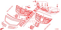 GRILL, VORNE/ZIERLEISTE  für Honda ACCORD TOURER DIESEL 2.2 ELEGANCE PACK 5 Türen 5 gang automatikgetriebe 2014