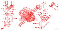 MOTORBEFESTIGUNGEN (DIESEL) (AT) für Honda ACCORD TOURER DIESEL 2.2 ELEGANCE PACK 5 Türen 5 gang automatikgetriebe 2014