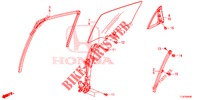 HINTERE TUERFENSTERSCHEIBE/TUERREGLER  für Honda ACCORD TOURER DIESEL 2.2 LUXURY 5 Türen 5 gang automatikgetriebe 2014