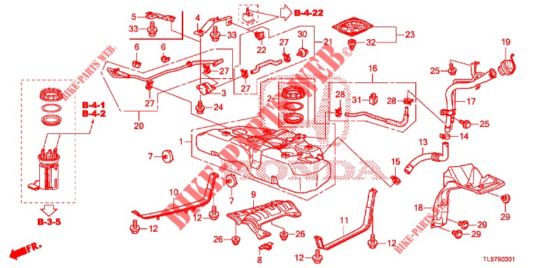 KRAFTSTOFFTANK (DIESEL) für Honda ACCORD TOURER DIESEL 2.2 LUXURY 5 Türen 5 gang automatikgetriebe 2014