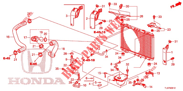 KUEHLERSCHLAUCH/RESERVETANK (DIESEL) für Honda ACCORD TOURER DIESEL 2.2 LUXURY 5 Türen 5 gang automatikgetriebe 2014