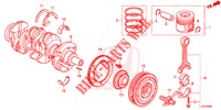 KURBELWELLE/KOLBEN (DIESEL) für Honda ACCORD TOURER DIESEL 2.2 S 5 Türen 6 gang-Schaltgetriebe 2014