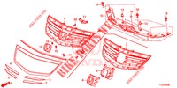 GRILL, VORNE/ZIERLEISTE  für Honda ACCORD TOURER DIESEL 2.2 SH 5 Türen 6 gang-Schaltgetriebe 2014